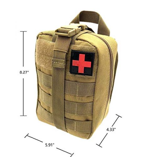 Miyha Tactical Pouch 2 MOLLE Tactical Rip-Away EMT Medical First Aid IFAK Blowout Pouch (Bag Only)