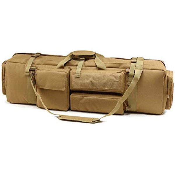 Hunting Explorer Tactical Pouch 2 Tactical M249 Gun Bag Outdoor Carrying Shoulder Bag with Soft Rifle Box Hunting air Soft Fish Multi-Purpose Gun Box Hunting Shooting air Gun Rifle Gun Carrying Bag Fishing Bag About 100 cm