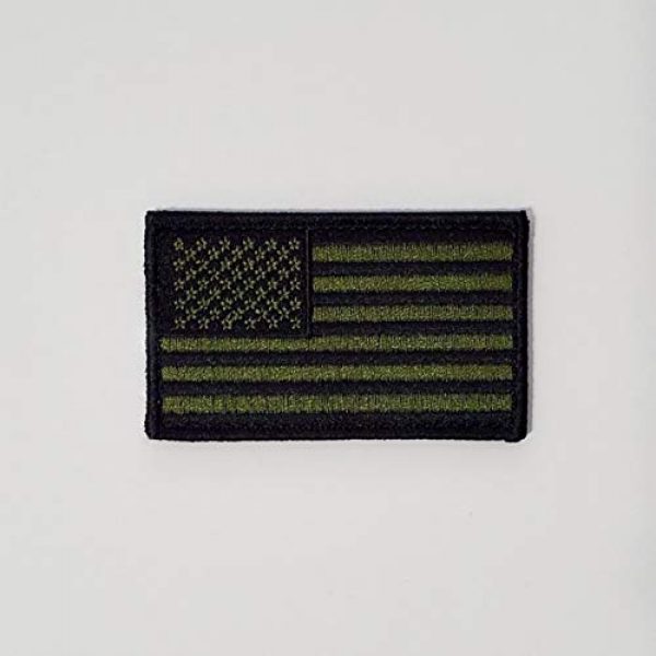 American Flag Airsoft Morale Patch 1 Tactical Morale Military Patch with Hook & Loop for Backpacks, Hats, Jackets, Pants, Size 3.25x2 (OD Green)