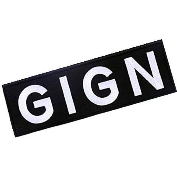 Embroidery Patch Airsoft Morale Patch 2 GIGN France Gendarmerie Military Hook Loop Tactics Morale Embroidered Patch (color1)