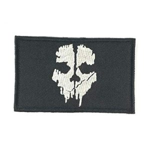 Tactical Embroidery Patch Airsoft Morale Patch 1 Call of Duty Ghost Skull Tactical Embroidery Patch Hook & Loop Morale Patch Military Patch for Clothing Accessory Backpack Armband