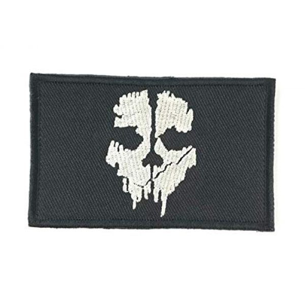 Tactical Embroidery Patch Airsoft Morale Patch 1 Call of Duty Ghost Skull Tactical Embroidery Patch Hook & Loop Morale Patch Military Patch for Clothing Accessory Backpack Armband