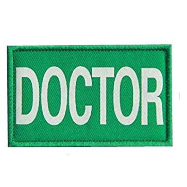 Embroidery Patch Airsoft Morale Patch 3 4 Pieces Doctor Infrared Reflective Military Hook Loop Tactics Morale Patch (color5)