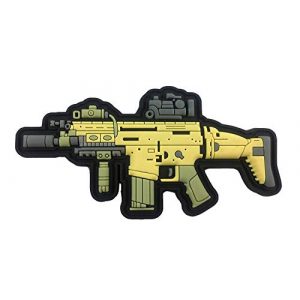Pars Outdoor Airsoft Morale Patch 1 Scar 17 Rifle PVC Morale Patch