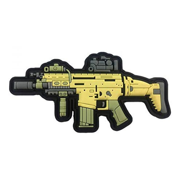 Pars Outdoor Airsoft Morale Patch 1 Scar 17 Rifle PVC Morale Patch