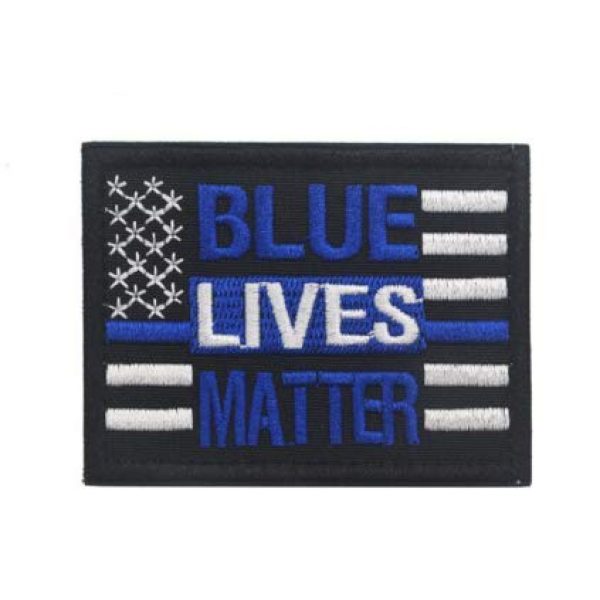 Tactical Embroidery Patch Airsoft Morale Patch 1 BLM Flag Embroidery Patch Military Tactical Morale Patch Badges Emblem Applique Hook Patches for Clothes Backpack Accessories