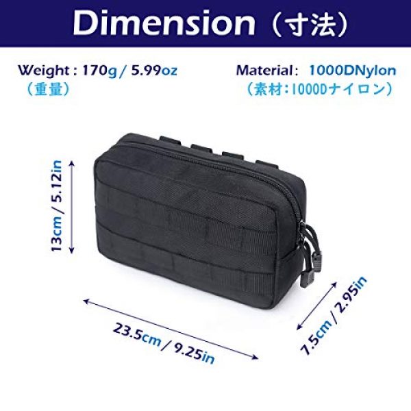 TRIWONDER Tactical Pouch 2 TRIWONDER Tactical Admin Molle Pouch, Military MOLLE Pouch Horizontal Multi-Purpose Compact Tactical Waist Bags Utility Pouch