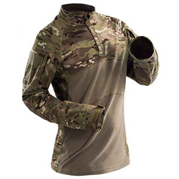 CARWORNIC Tactical Shirt 2 Gear Men's Tactical Military Combat Shirt Cotton Army Assault Camo Long Sleeve T Shirt