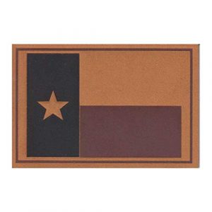 P PULLPATCH Airsoft Morale Patch 1 Texas Flag Morale Patch | Premium Leather, Strong Hook Backing, Attach to Hats, Jeans, Vest, Coat | 2x3 in | Brown | by Pull Patch