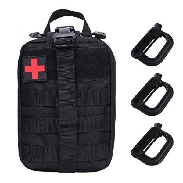 Aoutacc Tactical Pouch 1 Tactical MOLLE Rip Away EMT Medical Pouch, Empty IFAK Medical First Aid Kit Bag EDC Military First Aid Utility Pouch (Bag Only)