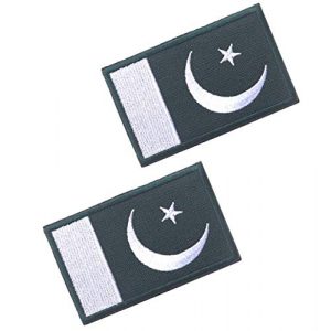 Tactical Embroidery Patch Airsoft Morale Patch 1 2pcs Pakistan Flag Embroidery Patch Military Tactical Morale Patch Badges Emblem Applique Hook Patches for Clothes Backpack Accessories