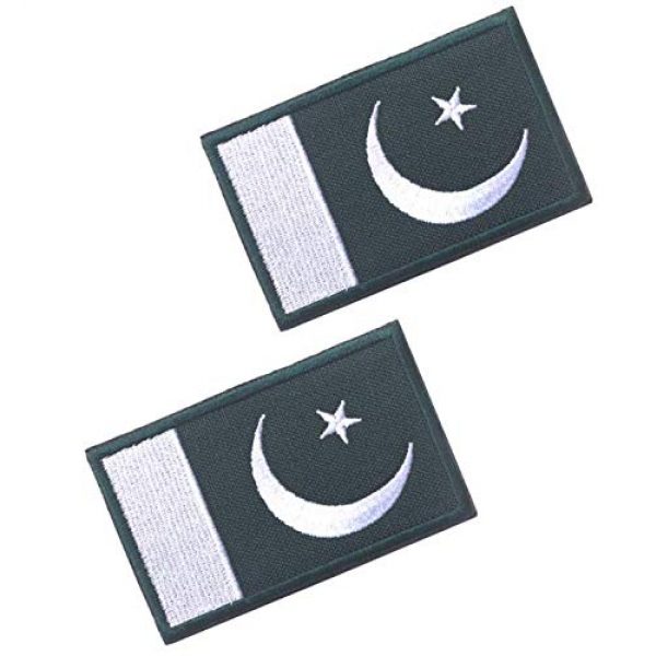 Tactical Embroidery Patch Airsoft Morale Patch 1 2pcs Pakistan Flag Embroidery Patch Military Tactical Morale Patch Badges Emblem Applique Hook Patches for Clothes Backpack Accessories