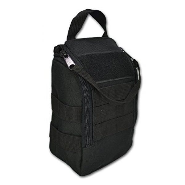 Lightning X Products Tactical Pouch 1 Lightning X Products Premium Nylon MOLLE Pouch Emergency Bag, Ideal for Tactical Medics, Military, Outdoor Enthusiasts (8" x 5.5" x 4", Black or Tan, Designed for Bulky Gear)
