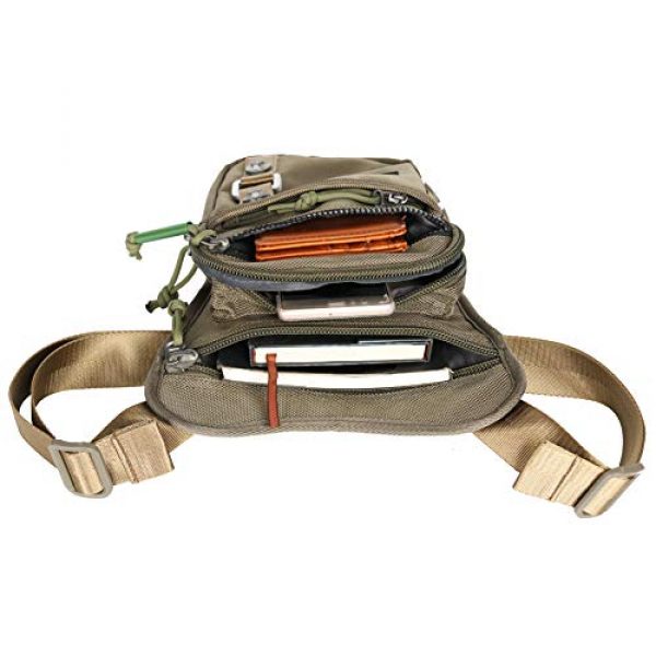 Larswon Tactical Pouch 5 Larswon Thigh Pack, Leg Bag Thigh Pouch Bag Tactical Waist Bag Motrocycle Bag Waterproof Green
