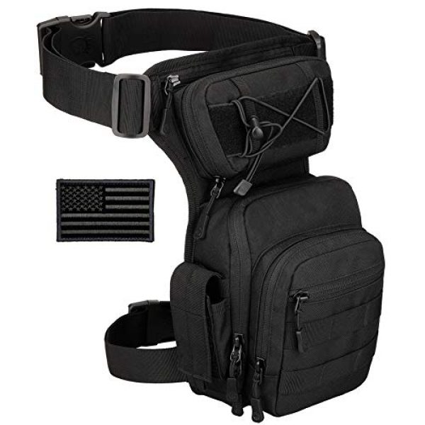 Protector Plus Tactical Pouch 1 Protector Plus Tactical Drop Leg Bag Military Tool Gear Fanny Thigh Pack Utility Airsoft Motorcycle Cycling Waist Gear Pouch (Patch Included)