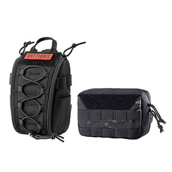 OneTigris Tactical Pouch 1 OneTigris Multicam Black MOLLE Admin Pouch & Black MOLLE IFAK Pouch