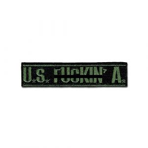 BASTION Airsoft Morale Patch 1 BASTION Morale Patches (U.S. Fxxxin' A, ODG) | 3D Embroidered Patches with Hook & Loop Fastener Backing | Well-Made Clean Stitching, Military Patches Ideal for Tactical Bag, Hats & Vest