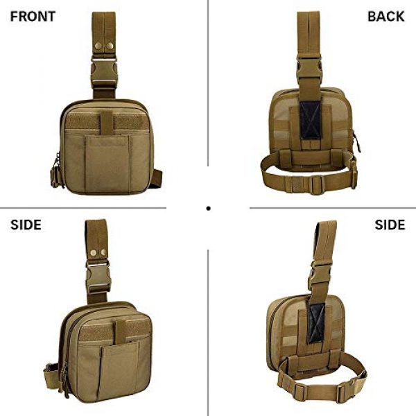 ACOMOO Tactical Pouch 2 ACOMOO Multifunctional Drop Leg Waist Bag - Tactical Thigh Brown Size No Size