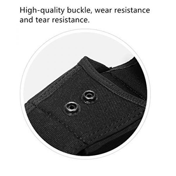 Linzze Tactical Pouch 6 Linzze Handcuffs Case with Clip Law Enforcement Handcuffs Holder Ponch Loop Belt Case Holster for Duty Belt Nylon Material Standard Size (Black)