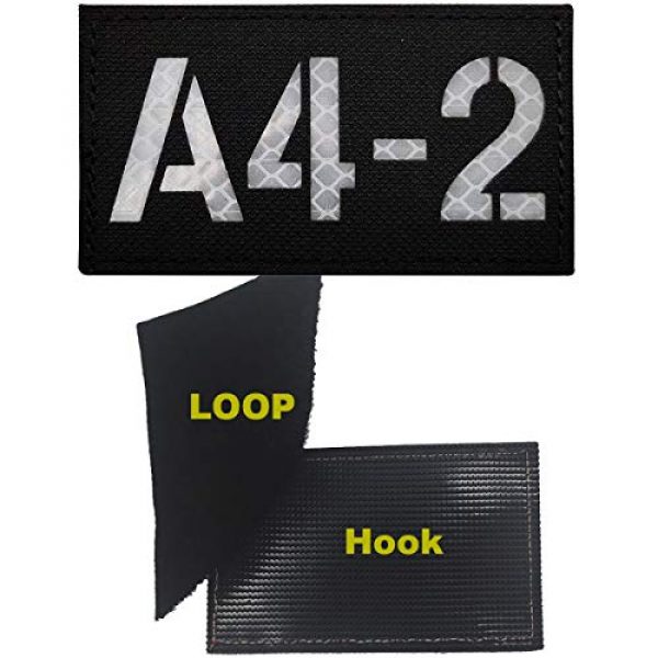 ODSP Airsoft Morale Patch 3 Infrared IR Call Sign Reflective Patch, Customizable A4-2 Team Personalized Emblem Tactical Military Tactical Morale Patches Armband Badges for Clothing Accessory Backpack 3.54 x 1.97 Inch, 2 Pieces