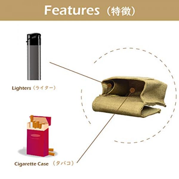 TRIWONDER Tactical Pouch 3 TRIWONDER Tactical Cigarette Pouch Molle Small Military Bag Battery Cigarette Case EDC Utility Card Holder Lighter Slot Mini Cigar Waist Pack