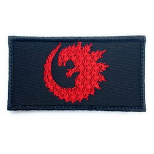 Almost SGT Airsoft Morale Patch 1 Godzilla Logo - Funny Tactical Military Morale Embroidered Patch Hook Backing