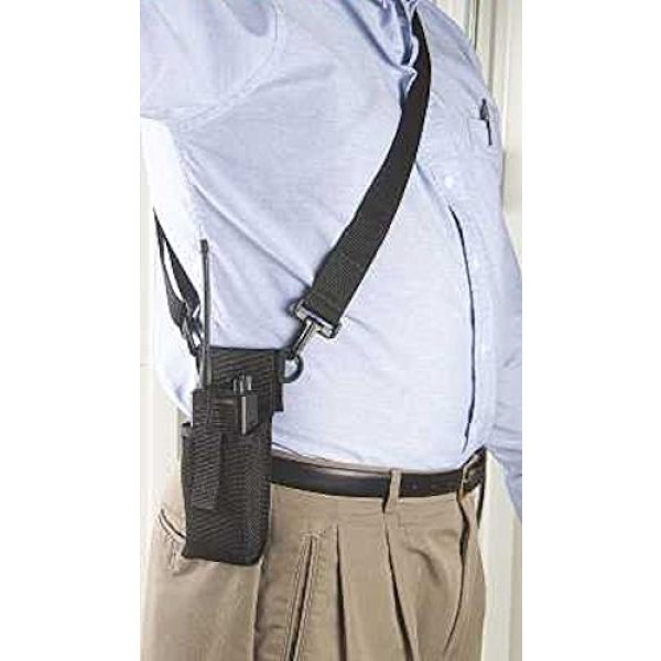 Raine Tactical Pouch 1 Adjustable Radio Holder with Shoulder Strap - Black