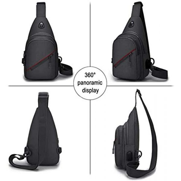 ACOMOO Tactical Backpack 4 ACOMOO Tactical Sling Bag One Strap Crossbody Mini Shoulder Backpack Black2