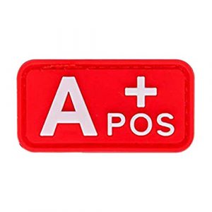 Morton Home Airsoft Morale Patch 1 Morton Home Blood Type ABO Tactical Morale Patch Military Combat Armband Clothing Badge for Jackets Jeans Hat Cap Fluorescent Luminous (A+POS)