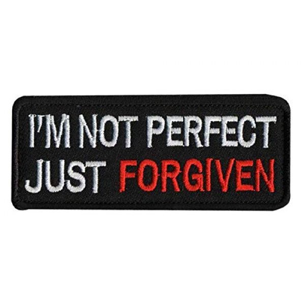 Tactical Embroidery Patch Airsoft Morale Patch 1 I'm Not Perfect Just Forgiven Tactical Embroidery Patch Hook & Loop Morale Patch Military Patch for Clothing Accessory Backpack Armband