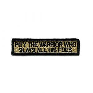 BASTION Airsoft Morale Patch 1 BASTION Morale Patches (Pity The Warrior, ACU) | 3D Embroidered Patches with Hook & Loop Fastener Backing | Well-Made Clean Stitching | Military Patches Ideal for Tactical Bag, Hats & Vest