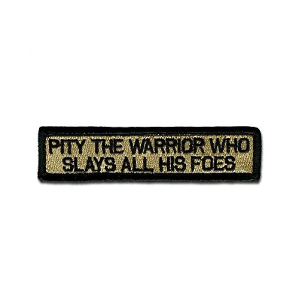 BASTION Airsoft Morale Patch 1 BASTION Morale Patches (Pity The Warrior, ACU) | 3D Embroidered Patches with Hook & Loop Fastener Backing | Well-Made Clean Stitching | Military Patches Ideal for Tactical Bag, Hats & Vest