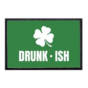 P PULLPATCH Airsoft Morale Patch 1 Drunk-Ish - Green Morale Patch | Hook and Loop Attach for Hats, Jeans, Vest, Coat | 2x3 in | by Pull Patch