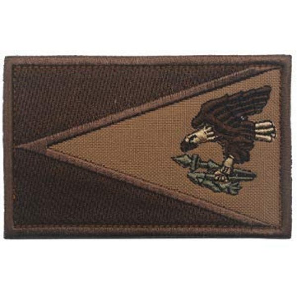 Tactical Embroidery Patch Airsoft Morale Patch 3 American Samoa Flag Tactical Embroidery Patch Hook & Loop Morale Patch Military Patch for Clothing Accessory Backpack Armband (2pcs)