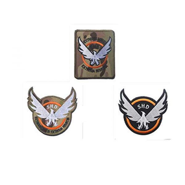 Embroidery Patch Airsoft Morale Patch 1 3 Pieces Tom Clancy's The Division Agent SHD Logo Military Hook Loop Tactics Morale Embroidered Patch (color4)