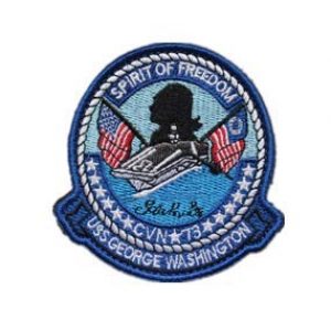 Tactical Embroidery Patch Airsoft Morale Patch 1 USS George Washington CVN 73 Embroidery Patch Military Tactical Morale Patch Badges Emblem Applique Hook Patches for Clothes Backpack Accessories