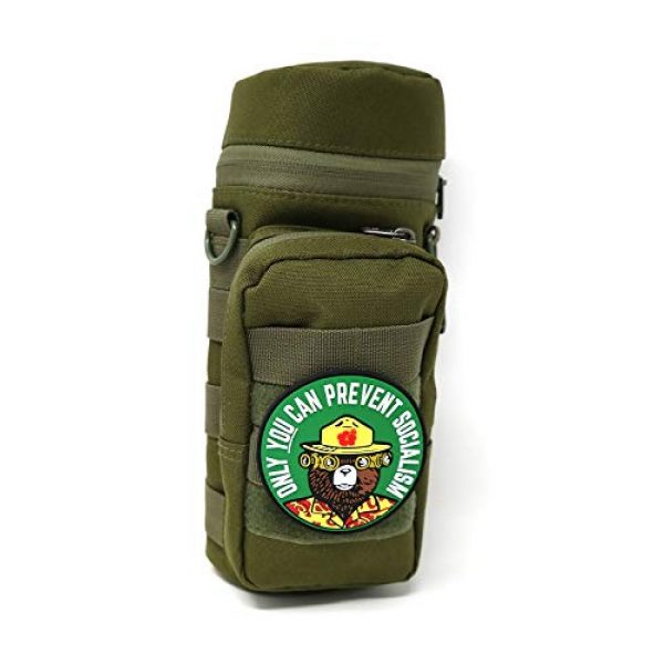 Stinking Patch Co. Airsoft Morale Patch 2 Only You Can Prevent Socialism Smokey Bear Parody Hook and Loop Patch | Funny Tactical Patch