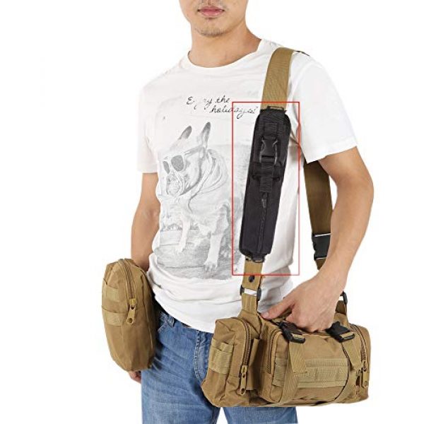 BREEZEY Tactical Pouch 4 BREEZEY EDC Bag, Tactical Molle Pouch Black 600D Nylon Lightweight Waterproof Durable Backpack Shoulder Strap Bag Accessory Storage Hunting Bags