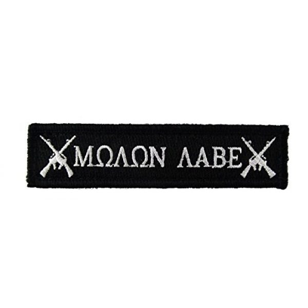 Morale Tags Airsoft Morale Patch 1 Molon Labe Tactical Hook and Loop Fully Embroidered Morale Tags Patch 1x4