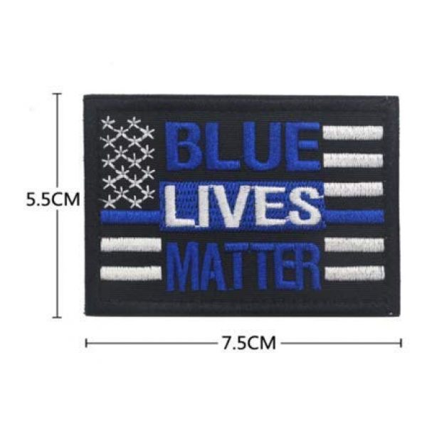Tactical Embroidery Patch Airsoft Morale Patch 2 BLM Flag Embroidery Patch Military Tactical Morale Patch Badges Emblem Applique Hook Patches for Clothes Backpack Accessories