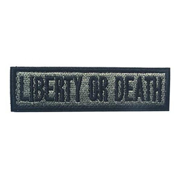 Tactical Embroidery Patch Airsoft Morale Patch 5 Liberty or Death Tactical Embroidery Patch Hook & Loop Morale Patch Military Patch for Clothing Accessory Backpack Armband (5pcs)