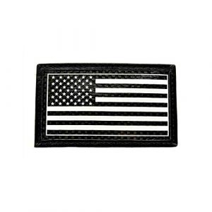 SFI Airsoft Morale Patch 1 Genuine Tactical Combat Carbon Fiber Morale Patch Badge Hook and Loop - USA Flag