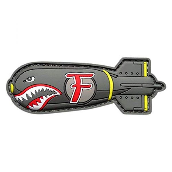 Miltacusa Airsoft Morale Patch 1 Dropping F Bomb WW 2 Style Hook Patch (HOOK-3D PVC Rubber-MTB2)