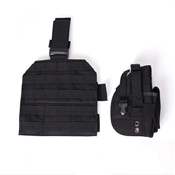 Gexgune Tactical Pouch 2 Gexgune Molle Adjustable Tactical Holster Puttee Thigh Leg PB 075 Pistol Gun Holster Pouch with Magazine Pocket 5 Colors Optional