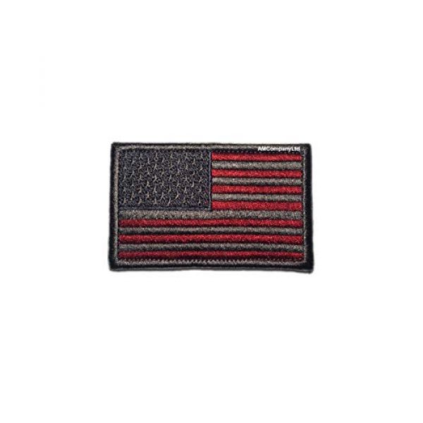 AMCompanyLtd Airsoft Morale Patch 1 USA Flag Patch. 6 Types. Tactical Morale Patch. Shoulder Emblem of America. Hook and Loop. Fastener for Backpacks Caps Hats. (Size: 3.14"x1.96") (Grayscale)