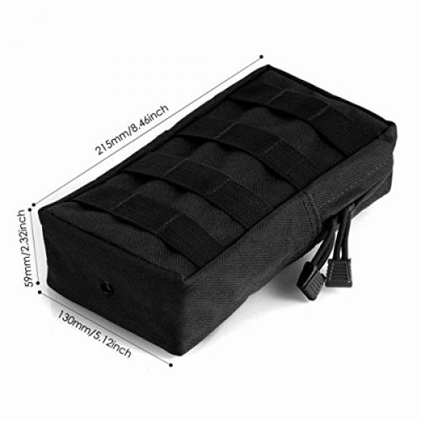 Owlike Tactical Pouch 5 Owlike 2 Pack Tactical Molle Pouches Attachment Bag Pocket Organizer for Tactical Vest Gear Waist Backpack, Water-Resistant EDC Pouch Molle Organizer for Camping Hiking and Traveling