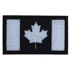 Tactical Embroidery Patch Airsoft Morale Patch 1 IR Canada Flag Infrared Reflective Tactical Embroidery Patch Hook & Loop Morale Patch Military Patch for Clothing Accessory Backpack Armband (color4)