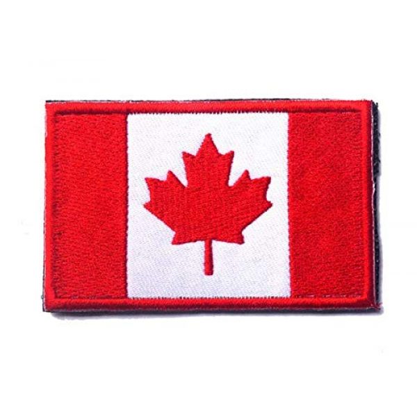 Tactical Embroidery Patch Airsoft Morale Patch 1 Canada Flag Embroidery Patch Military Tactical Morale Patch Badges Emblem Applique Hook Patches for Clothes Backpack Accessories