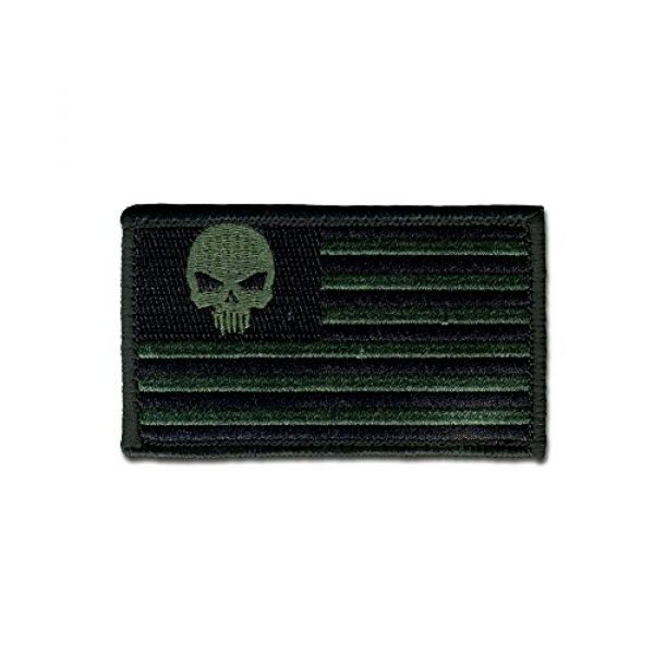 BASTION Airsoft Morale Patch 1 BASTION Morale Patches (Skull in Star Field, ODG) | 3D Embroidered Patches with Hook & Loop Fastener Backing | Well-Made Clean Stitching | Military Patches Ideal for Tactical Bag, Hats & Vest
