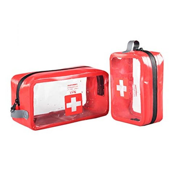 BREEZEY Tactical Pouch 5 BREEZEY PVC Transparent Empty First Aid Kit Emergency Medical Box Portable Travel Outdoor Camping Survival Medical Bag Big Capacity Travel/Car